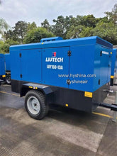 Load image into Gallery viewer, LIUTECH LUY150-13 Diesel Rotary Screw Portable Air Compressor 13bar 185psi 15m³/min 530cfm with Atlas Copco Air-end & Yuchai Engine | Low Noise, Energy-Saving for Mining, Construction, Outdoor Use, Concrete Spraying - Hyshina