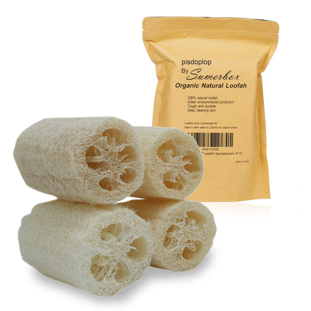 4 People Who Care Loofah Natural Sponge, 1 PC