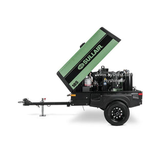 Sullair 185 CFM Diesel Screw Portable Mobile Air Compressor 7bar 100psi 185cfm 5.2m³/min Construction Mining Off-Grid Sites Work
