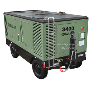 Sullair 3400 Ultra-High Pressure Diesel Screw Portable Air Compressor 34.5bar 500psi 1100cfm 31.1m³/min Deep Oil Well Drilling