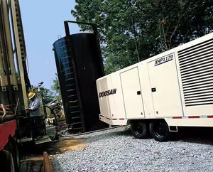 DOOSAN Portable diesel screw air compressor 185 CFM - 1500 CFM flow capacity at 7 -25bar pressure - Hyshina