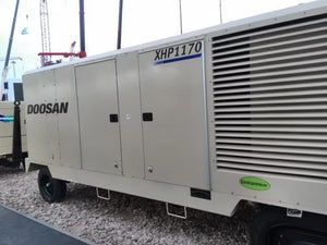 DOOSAN Portable diesel screw air compressor 185 CFM - 1500 CFM flow capacity at 7 -25bar pressure - Hyshina