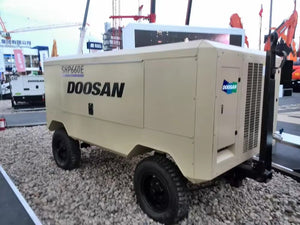 DOOSAN Portable diesel screw air compressor 185 CFM - 1500 CFM flow capacity at 7 -25bar pressure - Hyshina