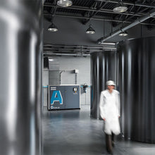 Load image into Gallery viewer, Atlas Copco AQ45 VSD Class 0 Oil-free Stationary Industrial Water-injected Screw Air Compressor 45kW/60HP 13bar/188psi FF Dryer

