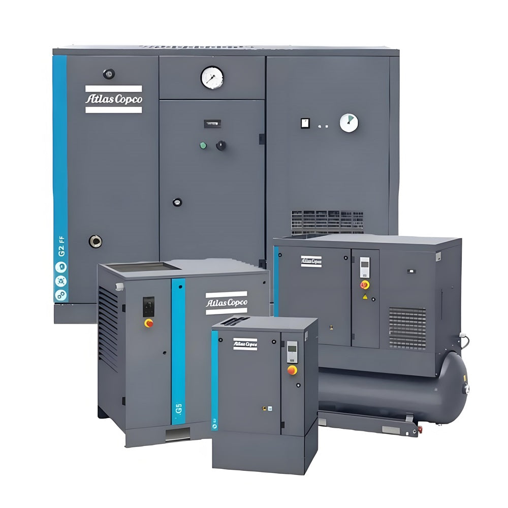 Atlas Copco G15 P FF FM TM Oil-injected Rotary Screw Air Compressor 15kW 20HP 7.5bar/8bar/10bar/13bar Built-in Refrigerant Air Dryer & Air Receiver Tank Stationary Industrial Compressor