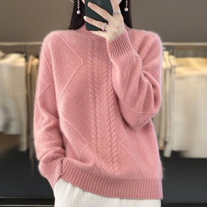 Pullover Knitted Turtleneck Women Sweater