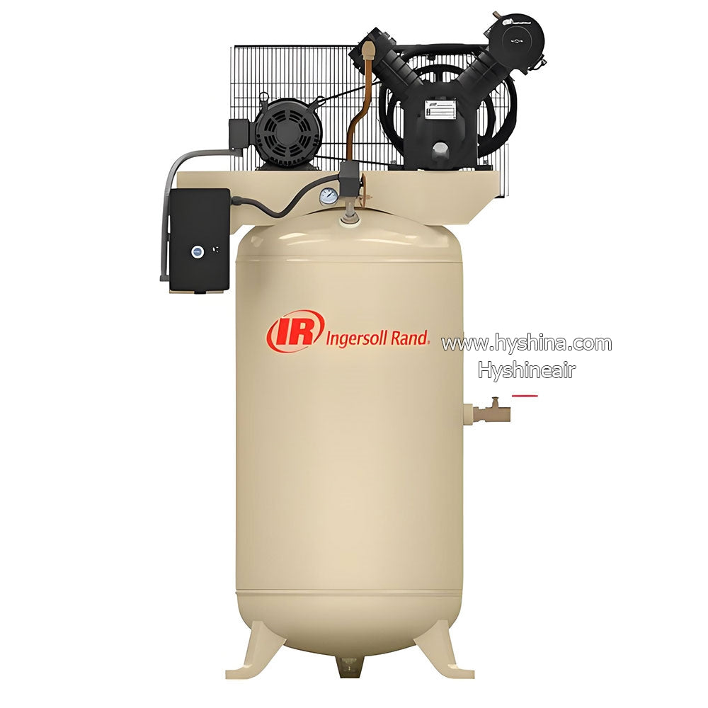 Ingersoll Rand 2545N10/12 Two Stage Lubricated Reciprocating Piston Air Compressor 10HP 7.5kW 12bar 303L Tank Industrial Pump