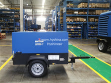 Load image into Gallery viewer, LIUTECH LUY050-7 Portable Diesel Rotary Screw Air Compressor 185cfm 5m³/min 7bar 100psi Kubota Engine Atlas Copco Air-end
