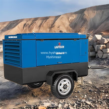 Load image into Gallery viewer, LIUTECH LUY100-10 Diesel Rotary Screw Portable Air Compressor 10bar 150psi 10m³/min 355cfm with Atlas Copco Air-end &amp; Yuchai Engine | Low Noise, Energy-Saving for Construction, Mining, Outdoor Use, Road Building
