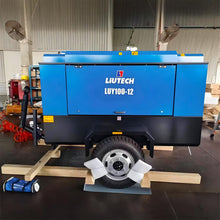 Load image into Gallery viewer, LIUTECH LUY120-12 Diesel Rotary Screw Portable Air Compressor 12bar 175psi 12m³/min 425cfm with Atlas Copco Air-end &amp; Yuchai Engine | Low Noise, Energy-Saving for Construction, Mining, Outdoor Use, Heavy Machinery
