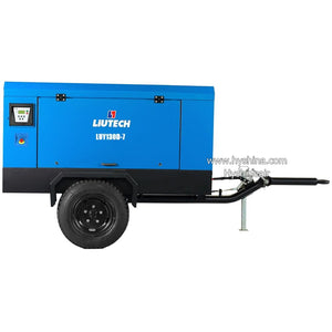 LIUTECH LUY130D-7 Atlas Copco Air-end Electric Driven Portable Rotary Screw Air Compressor 7 Bar 13 M3/min High Efficiency for Construction & Mining