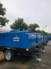 Load image into Gallery viewer, LIUTECH LUY150-13 Diesel Rotary Screw Portable Air Compressor 13bar 185psi 15m³/min 530cfm with Atlas Copco Air-end &amp; Yuchai Engine | Low Noise, Energy-Saving for Mining, Construction, Outdoor Use, Concrete Spraying
