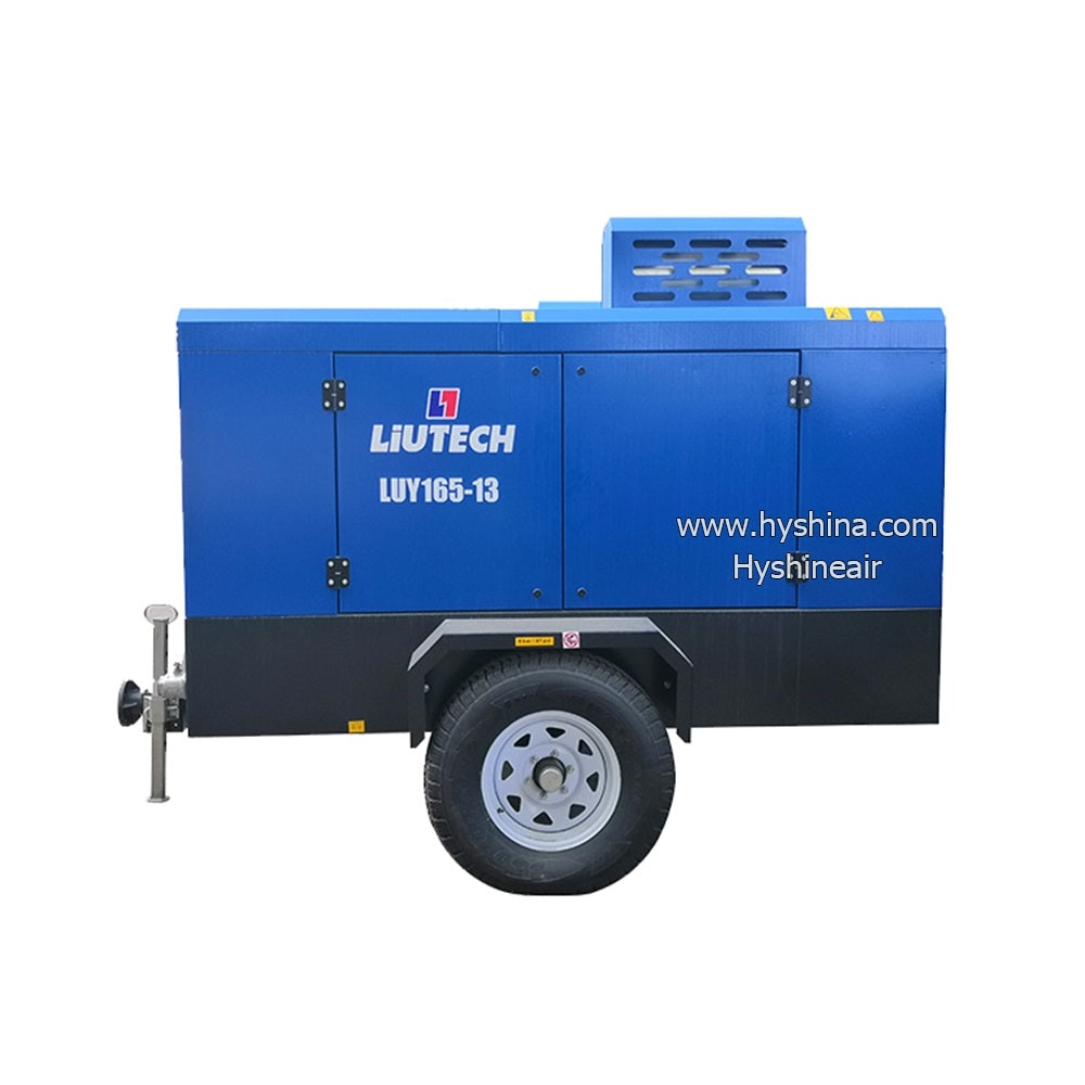 LIUTECH LUY170-18 Diesel Rotary Screw Portable Air Compressor 18bar 260psi 17m³/min 600cfm with Atlas Copco Air-end & Yuchai Engine | Low Noise, Energy-Saving for Mining, Construction, Outdoor Use, Quarry Operations