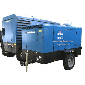 LIUTECH LUY200-10 Diesel Rotary Screw Portable Air Compressor 10bar 150psi 20m³/min 710cfm with Atlas Copco Air-end & Yuchai Engine | Low Noise, Energy-Saving for Mining, Construction, Outdoor Use, Pavement Repair