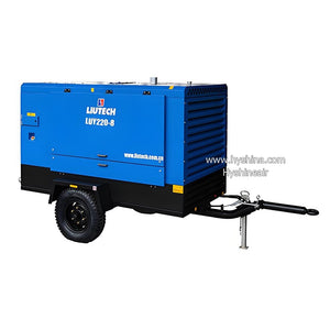 LIUTECH LUY220-8 Mobile Portable Screw Air Compressor 8bar 22m³/min 777cfm Diesel Engine Atlas Copco Air-end