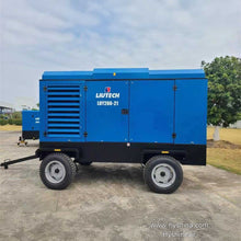 Load image into Gallery viewer, LIUTECH LUY200-10 Diesel Rotary Screw Portable Air Compressor 10bar 150psi 20m³/min 710cfm with Atlas Copco Air-end &amp; Yuchai Engine | Low Noise, Energy-Saving for Mining, Construction, Outdoor Use, Pavement Repair
