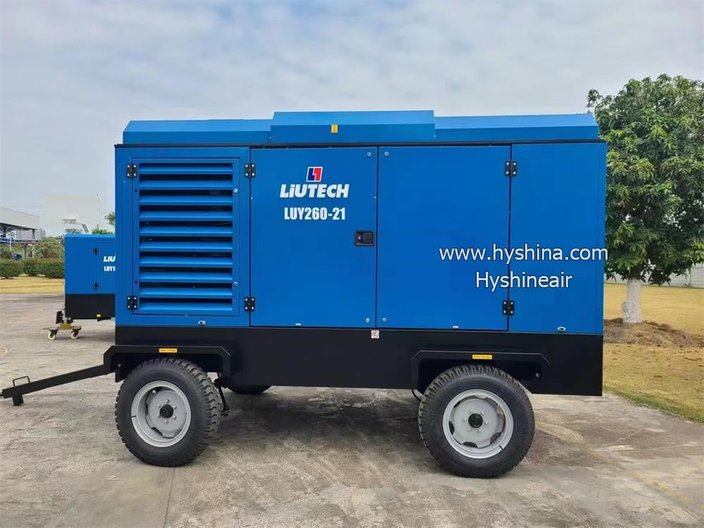 LIUTECH LUY190-20 Mobile Portable Rotary Screw Air Compressor 20bar 290psi 670cfm 19m³/min Atlas Copco Air-end Cummins Diesel Engine