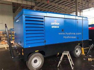 LIUTECH LUY215-21 Mobile Portable Rotary Screw Air Compressor 21bar 300psi 770cfm 21.8m³/min Atlas Copco Air-end Cummins Diesel Engine