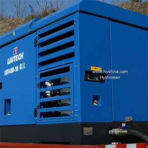LIUTECH LUY300-25 High-Pressure Diesel Rotary Screw Portable Air Compressor 25bar 360psi 30m³/min 1060cfm with Atlas Copco Air-end & Yuchai Engine | Low Noise, Energy-Saving for Mining, Construction, Heavy-Duty Outdoor Use, Gas Pipeline Construction