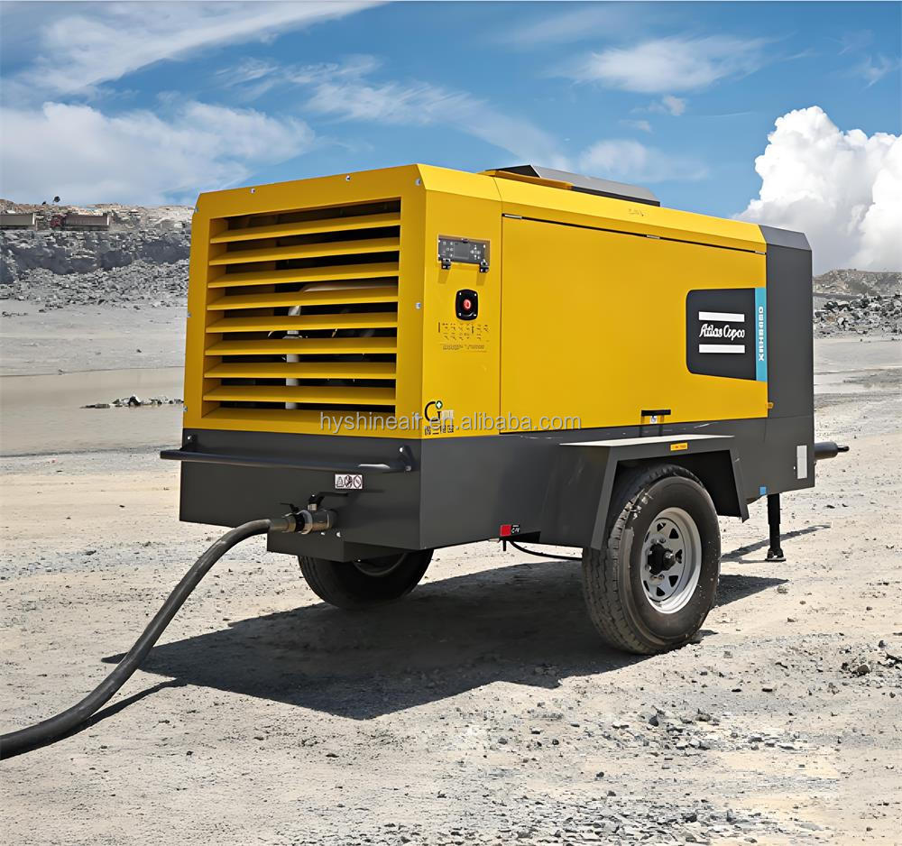 Atlas Copco XATS350 Portable Diesel Screw Air Compressor 10.3bar 360cfm 10m³/min Mobile Engine Low Noise Mining Construction New