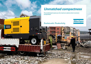 Atlas Copco Y1300 High-Pressure Portable Air Compressor 35bar 508psi 1289-1141cfm 36.5-32.3m³/min High-Altitude Outdoor Work New