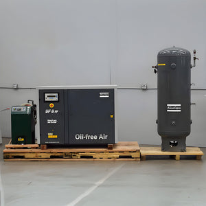 Atlas Copco SF1 SF1S FF TM Skid Oil-free Scroll Air Compressor 1.5kW 2HP 8bar/116psi 10bar/145psi Stationary Industrial Machine