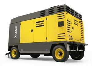 Atlas Copco Size 2: Wagon-mounted, oil-injected, rotary screw portable compressors, 7-25 bar (100-365 psig) - Hyshina