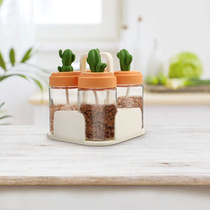 Cactus Seasoning Jar 4Pcs - Hyshina