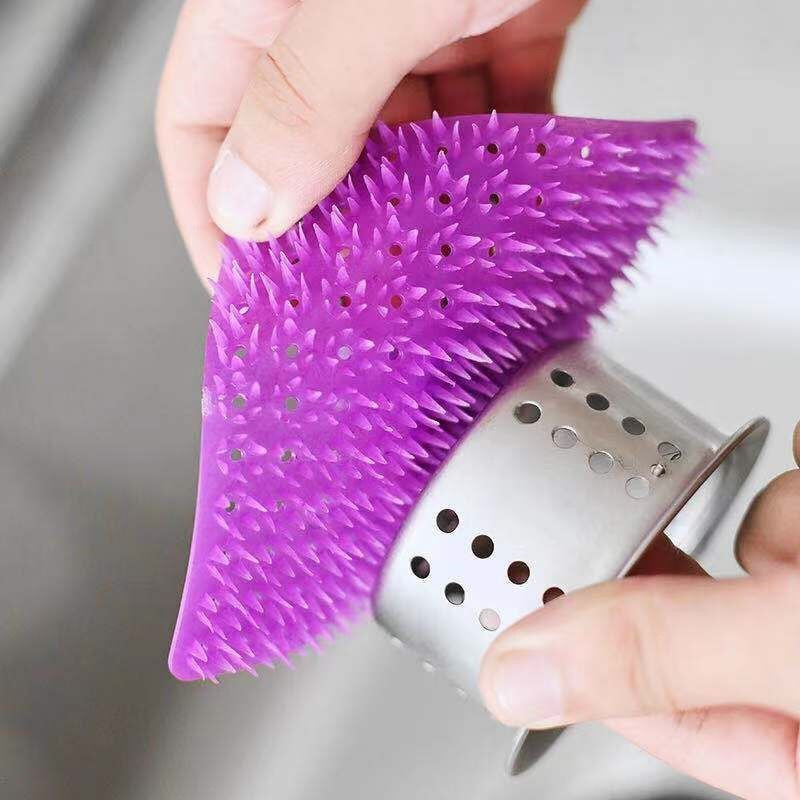 4 in 1 Kitchen Soft Glue Cleaning Brush Multifunctional Vegetable and Fruit Cleaning Brush - Hyshina