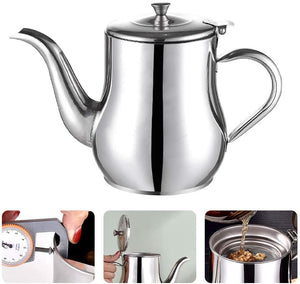 Stainless Steel Oil Kettle with Filter Screen 240z - Hyshina