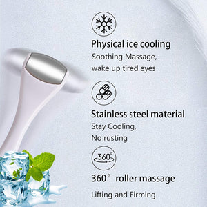 Mini Ice Roller for Eye Puffiness, Stainless Steel Eye Ice Rollers for Women Eye Massager, Tighten Pores, Under-eye Relief, Reduce Wrin - Hyshina