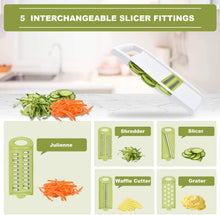 Load image into Gallery viewer, 5 in 1 Slicer Vegetable Slicer Multi Blade Shredder Grater - Hyshina
