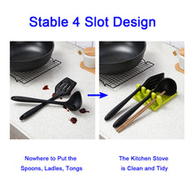 Load image into Gallery viewer, Kitchen Utensil Rest with Drip Pad, Hanging Design, Heat-Resistant, BPA-Free Spoon Rest &amp; Holder for Stove Top, Kitchen Utensil Holder for Spoons, Ladles, Tongs - Hyshina
