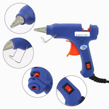Load image into Gallery viewer, Upgraded Mini Hot Melt Glue Gun with 12pcs Glue Sticks,Removable Anti-hot Cover Glue Gun Kit with Flexible Trigger for DIY Small Craft Projects &amp; Sealing and Quick Daily Repairs 20-watt Blue - Hyshina
