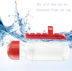 Pill Organizer Water Bottle - Hyshina