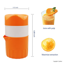Load image into Gallery viewer, Hand Juicer Citrus Orange Squeezer Manual Lid Rotation Press Reamer for Lemon Lime Grapefruit with Strainer and Container - Hyshina
