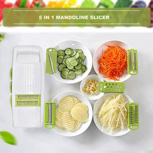 5 in 1 Slicer Vegetable Slicer Multi Blade Shredder Grater - Hyshina