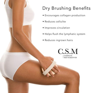 Body Brush for Wet or Dry Brushing - Gentle Exfoliating for Softer, Glowing Skin - Get Rid of Your Cellulite and Dry Skin - Hyshina