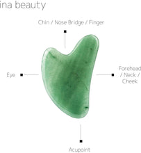 Load image into Gallery viewer, Large Gua Sha Heart Natural Jade Stone for Face to Lift, Decrease Puffiness and Tighten - Hyshina
