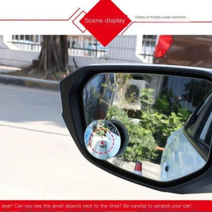 Automobile Rearview Mirror Small Round Mirror Auxiliary Mirror 2pack - Hyshina