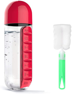 Pill Organizer Water Bottle - Hyshina