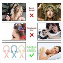 Load image into Gallery viewer, Heatless Hair Curlers For Long Hair To Sleep In Overnight,No Heat Silk Curls Headband, Soft Foam Hair Rollers, Curling Ribbon and Flexi Rods - Hyshina
