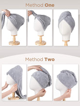 Load image into Gallery viewer, Microfiber Hair Towel, 3 Packs Hair Turbans for Wet Hair, Drying Hair Wrap Towels for Curly Hair Women Anti Frizz - Hyshina
