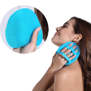 Soft Silicone Body Scrubber Exfoliating Glove Shower Cleansing Brush, SPA Massage Skin Care Tool, for Sensitive and all Kinds of Skin - Hyshina