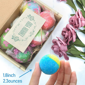 24 Organic & Natural Bath Bombs, Handmade Bubble Bath Bomb Gift Set, Rich in Essential Oil, Shea Butter, Coconut Oil, Grape Seed Oil, Fizzy - Hyshina