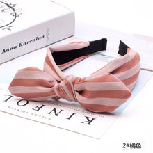 Load image into Gallery viewer, Striped Print Bow Headband - Hyshina

