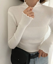 Load image into Gallery viewer, Turtleneck Ruched Women Sweater - Hyshina
