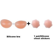 Load image into Gallery viewer, Silicone Bra Invisible Push Up Nipple Cover - Hyshina
