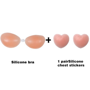 Silicone Bra Invisible Push Up Nipple Cover - Hyshina