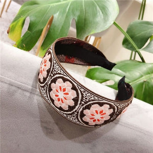 Embroidery  Flower Headbands For Women - Hyshina